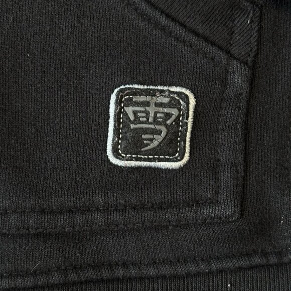 Logik Full Zip Hoodie Men’s XL Black Embroidered Logo Streetwear Urban Y2K Skate - Picture 7 of 16